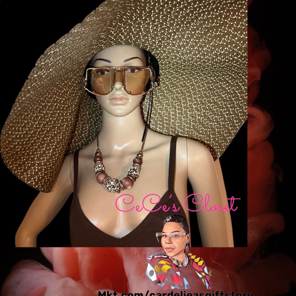 Jumbo Oversized Big
Floppy Beach/ Sun Hat
Yellow & White $50